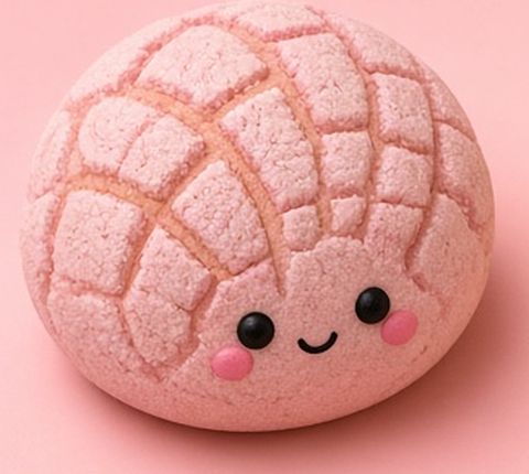 Squishy pink concha pan dulce